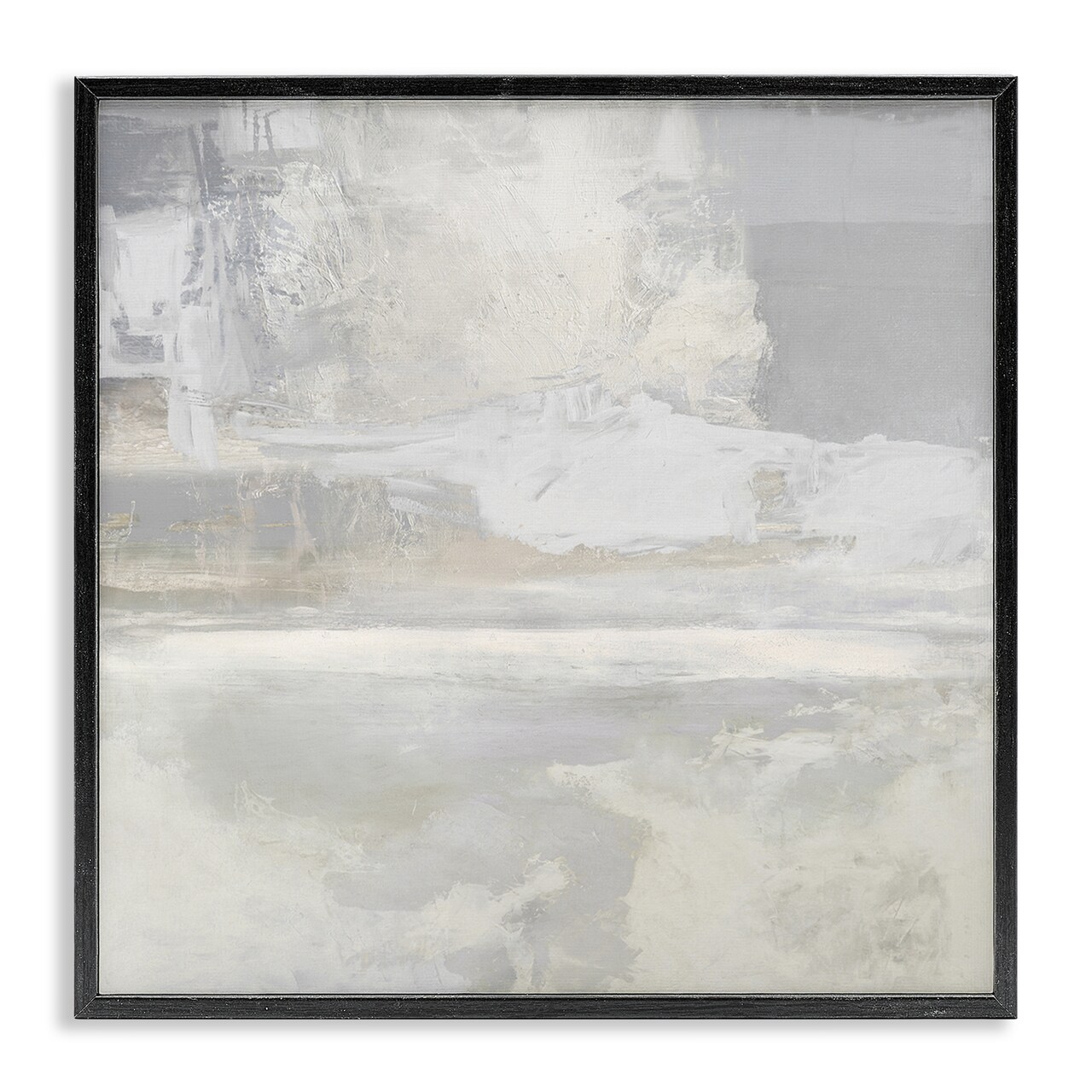 Stupell Industries Serene Abstraction of Grey Framed Giclee Design by Rachel Springer